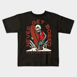 Skeleton Surfing Kids T-Shirt